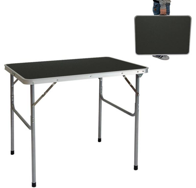 AMANKA Campingtisch Klappbarer Campingtisch Tisch Reisetisch leicht, 80x60x70 cm Koffer Grau von AMANKA