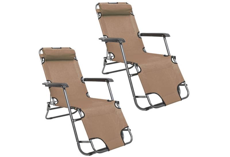 AMANKA Gartenliege 2er Set Garten Liegestuhl Klappbar - 153x60 cm Relaxliege, Gartenstuhl Campingliege von AMANKA