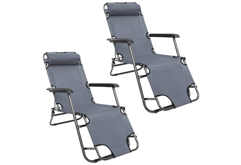 AMANKA Gartenliege 2er Set Garten Liegestuhl Klappbar - 153x60 cm Relaxliege, Gartenstuhl Campingliege von AMANKA