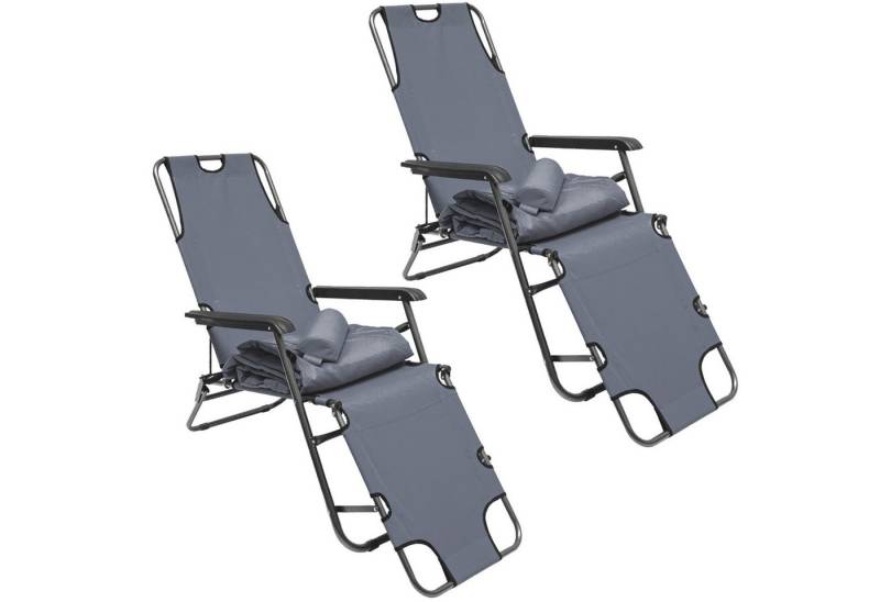 AMANKA Gartenliege 2er Set Garten Liegestuhl Klappbar - 178x60 Relaxliege Gartenstuhl, Gartenstuhl Campingliege von AMANKA