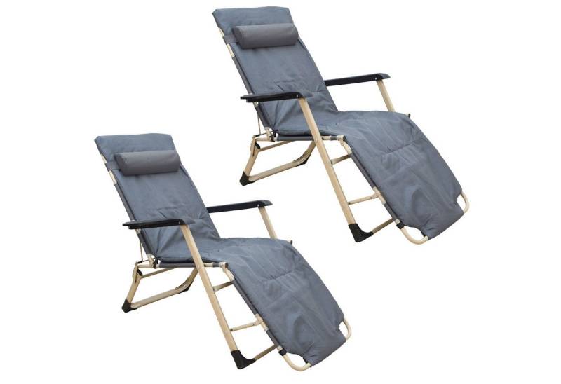 AMANKA Gartenliege 2er Set Garten Liegestuhl Klappbar 178x65 Relaxliege, Gartenstuhl Campingliege von AMANKA