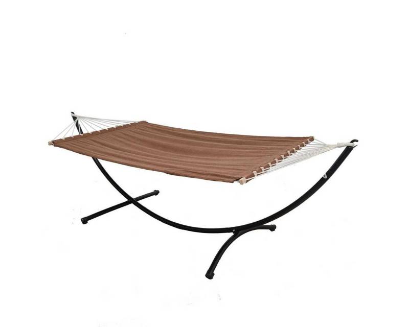 AMANKA Hängematte mit Gestell - 200 x 120 cm Doppelhängematte für 2 Personen - Baumwolle, XL Stabhängematte - Outdoor Relaxliege für Garten, Terrasse und Balkon von AMANKA