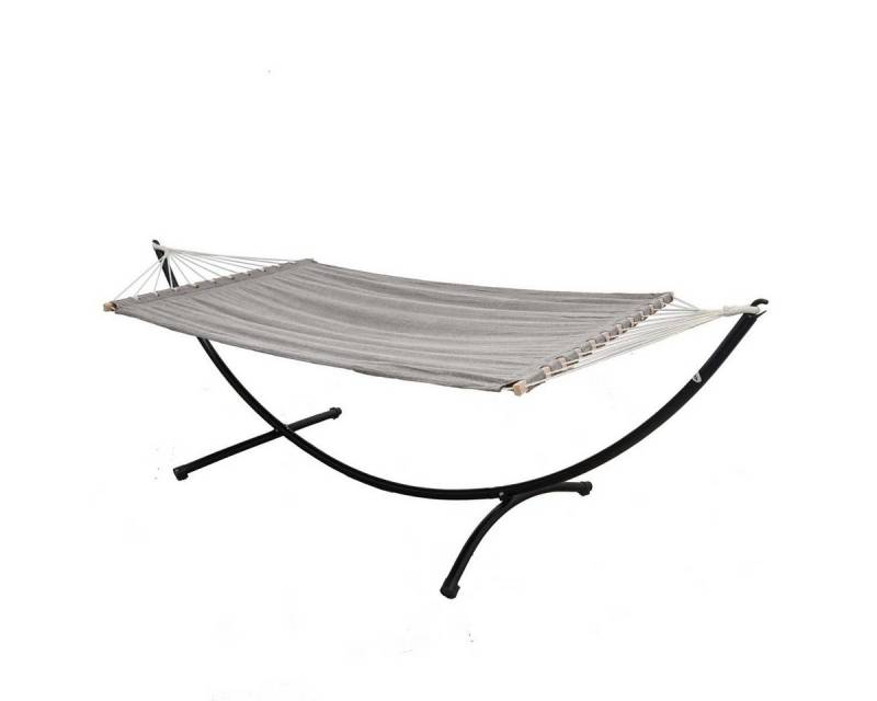 AMANKA Hängematte mit Gestell - 200 x 120 cm Doppelhängematte für 2 Personen - Baumwolle, XL Stabhängematte - Outdoor Relaxliege für Garten, Terrasse und Balkon von AMANKA