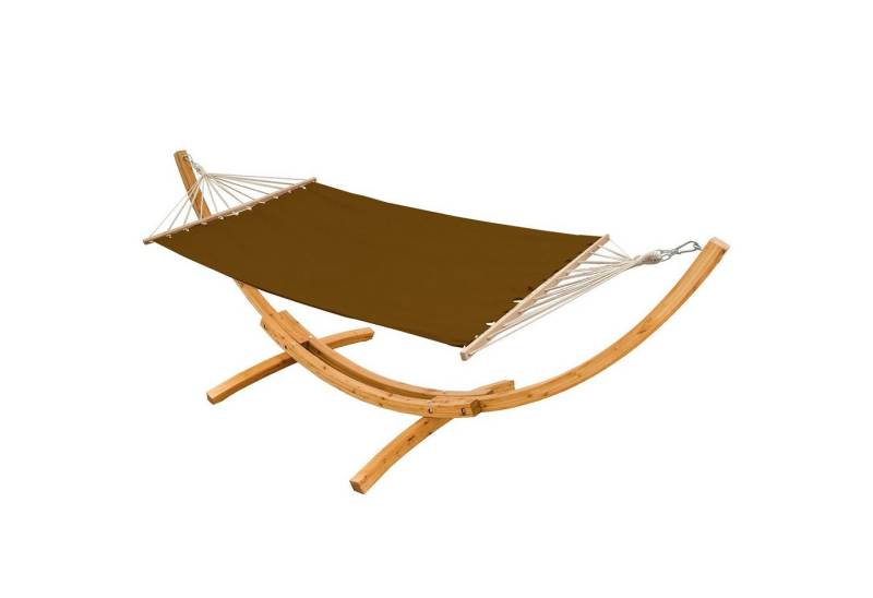 AMANKA Hängematte mit Gestell - 200 x 120 cm Doppelhängematte für 2 Personen - Baumwolle, XL Stabhängematte - Outdoor Relaxliege für Garten, Terrasse und Balkon von AMANKA