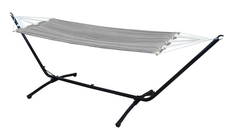 AMANKA Hängematte mit Gestell - 200 x 120 cm Doppelhängematte für 2 Personen - Baumwolle, XL Stabhängematte - Outdoor Relaxliege für Garten, Terrasse und Balkon von AMANKA