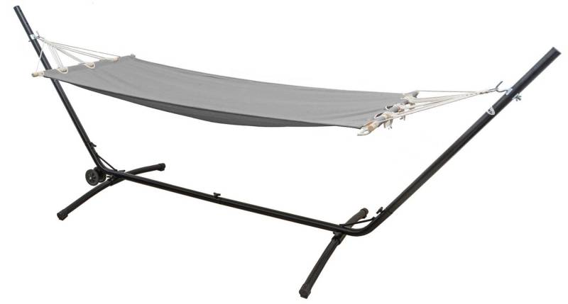 AMANKA Hängematte mit Gestell auf Rollen - 190 x 80 cm Stabhängematte - Garten & Balkon, Outdoor Relaxliege - Freistehende Hängeliege mit Ständer aus Metall von AMANKA