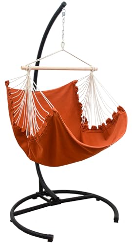 AMANKA Hängesessel mit Gestell Outdoor - 210cm Ständer mit XL Relaxsessel - Gartenschaukel für Erwachsene - Gartensessel Balkonmöbel Schaukelstuhl Swing Chair Garten-Hängesessel Balkon Schaukelsessel AMANKA Hängesessel mit Gestell Outdoor - 210cm Ständer mit XL Relaxsessel - Gartenschaukel für Erwachsene - Gartensessel Balkonmöbel Schaukelstuhl Swing Chair Garten-Hängesessel Balkon Schaukelsessel von AMANKA