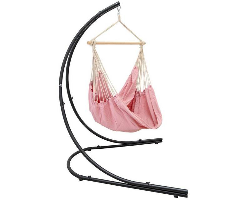 AMANKA Hängestuhl mit Gestell: XL Outdoor Hängesessel für 2 Personen - Garten und Balkon, 185 x 130 cm Hängesitz für Kinder und Erwachsene - 360° Relaxsessel von AMANKA