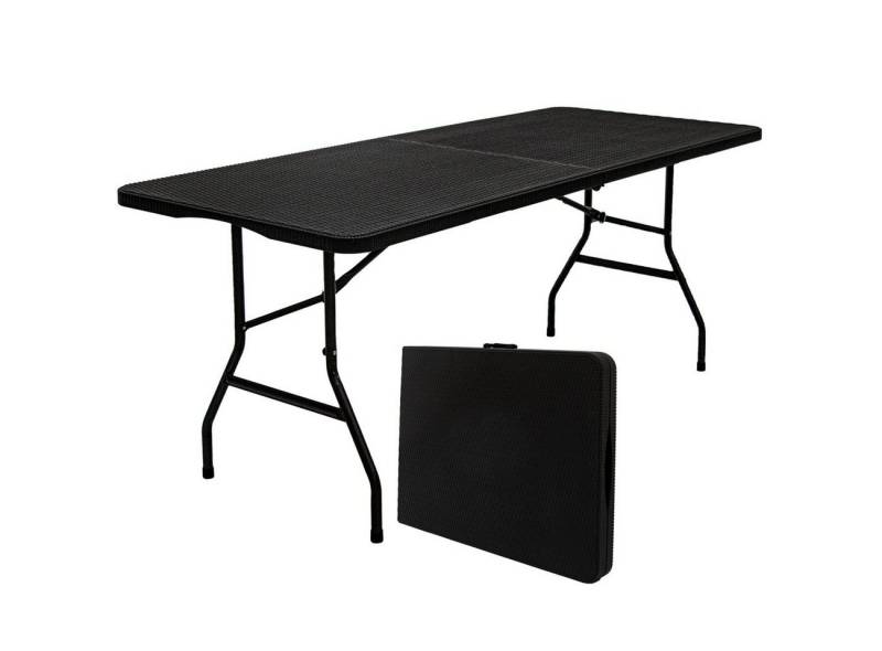 AMANKA Klapptisch 180 x 74 x 74 cm - Wetterfester Garten Esstisch - Biertisch Kunststoff von AMANKA
