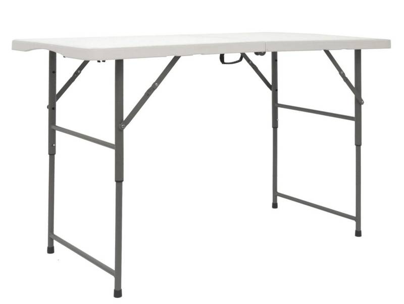 AMANKA Klapptisch Klapptisch Höhenverstellbar Gartentisch Camping, 120 x 60 cm Klappbar Weiß von AMANKA