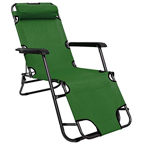 AMANKA Liegestuhl klappbar 155x60cm - leichte Klappliege Relaxstuhl Gartenstuhl Campingstuhl von AMANKA