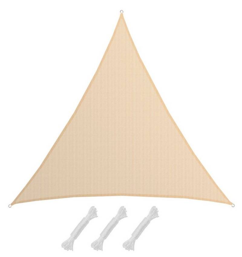 AMANKA Sonnensegel Sonnensegel HDPE Dreieck UV Sonnenschutz Plane, Überdachung Balkon Garten Beige von AMANKA