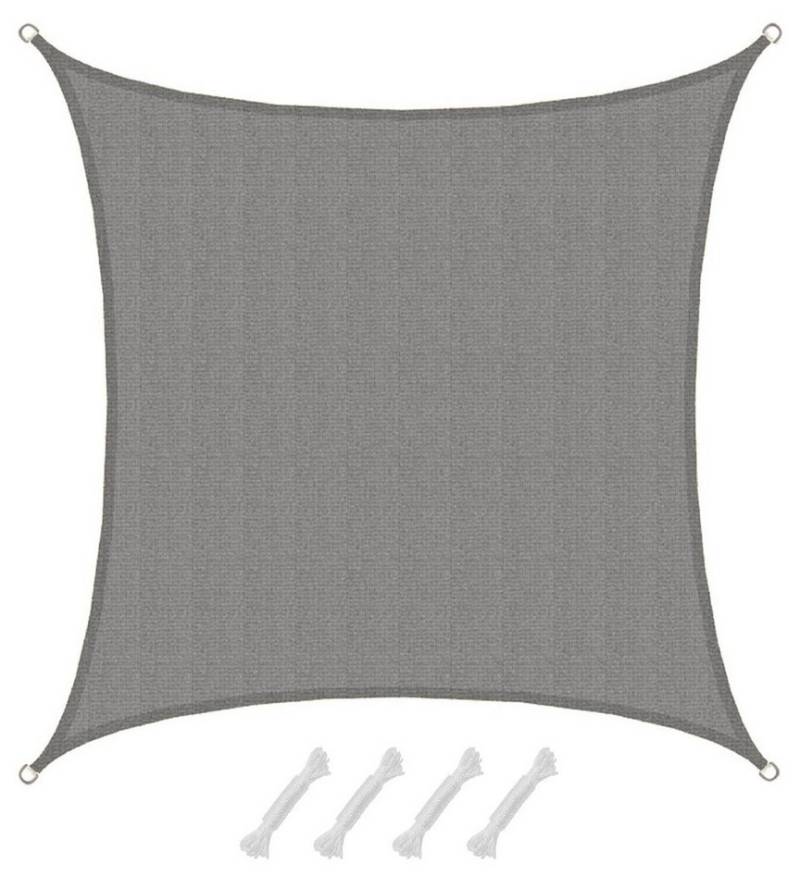 AMANKA Sonnensegel mit UV Schutz - 4 x 4 m Winddurchlässig für Garten, Terrasse & Balkon, Wasserdurchlässiges HDPE Sonnenschutzsegel - Überdachung Quadratisch von AMANKA