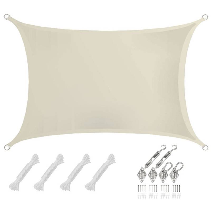 AMANKA Sonnensegel mit Befestigung - 3 x 2 m Wasserdicht - Sonnenschutz Garten & Balkon, Polyester Sonnenschutzsegel Rechteckig - Überdachung mit Regenschutz AMANKA Sonnensegel mit Befestigung - 3 x 2 m Wasserdicht - Sonnenschutz Garten & Balkon, Polyester Sonnenschutzsegel Rechteckig - Überdachung mit Regenschutz von AMANKA