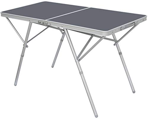 AMANKA Standfester Alu Campingtisch 120x60cm - Stabiler Klapptisch faltbar Anthrazit AMANKA Standfester Alu Campingtisch 120x60cm - Stabiler Klapptisch faltbar Anthrazit von AMANKA