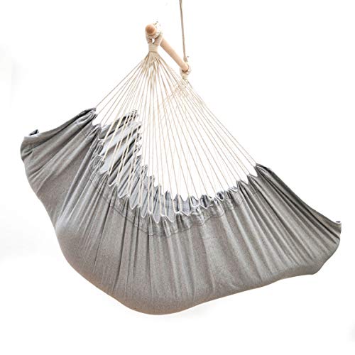 AMANKA XXL Liege Hängesessel mit Seitenfach und Kissen - 220x120cm Outdoor Hängematte bis 150kg von AMANKA