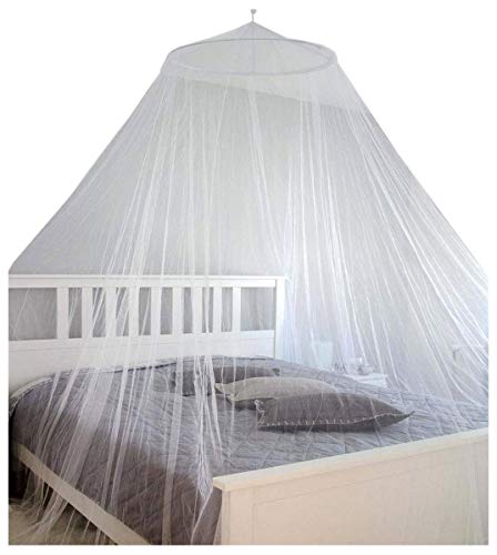 AMANKA XXL Moskitonetz Malaria Schutz 2,5 x 12m WHO Standard 180er MESH Doppelbett Mückennetz Reise Betthimmel LEICHT von AMANKA