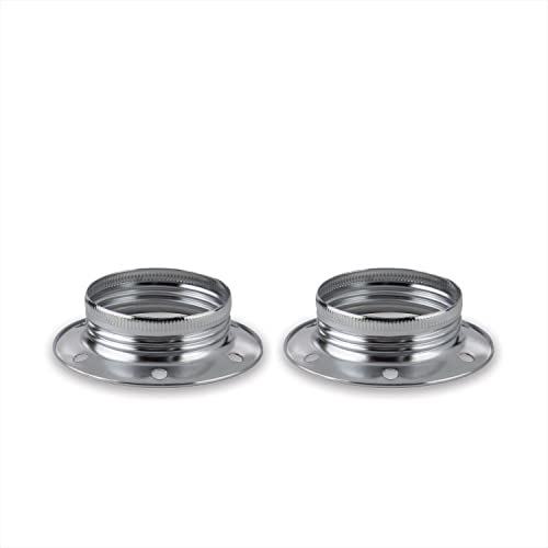 AMARCORDS - 2 Vintage Schraubzwingen aus Metall für Vintage DIY Lampenfassungen. Aufhängungen im Retro-Farbstil CHROM von AMARCORDS