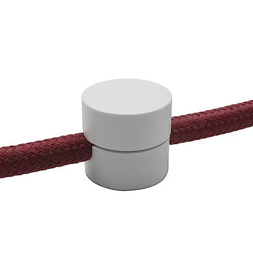 Amarcords – 25 Deckenpins für Lampen und Aufhängungen. Kabeldurchführungs-Wandhaken mit sichtbarer Kabelverstellung – Elektrokabel-Dezentralisierung in der Farbe WEISS von AMARCORDS