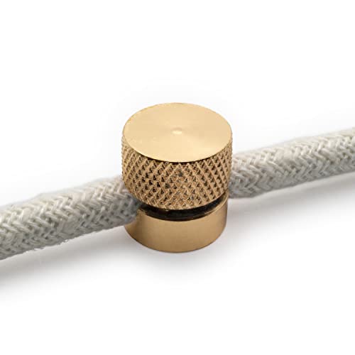 AMARCORDS - 3 Aluminium Deckenpins mit sichtbarer Kabelanpassung. Deckenbefestigung für Lampen und Aufhängungen. Farbe GOLD von AMARCORDS