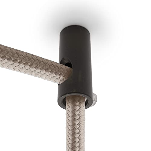 AMARCORDS - 5 Aluminium Deckenpins vertikale Dezentralisatoren und Kabelschellen mit sichtbarer Kabelverstellung Für vertikale Drop-Down-Lampen und -Abhängungen. Farbe GLÄNZEND von AMARCORDS