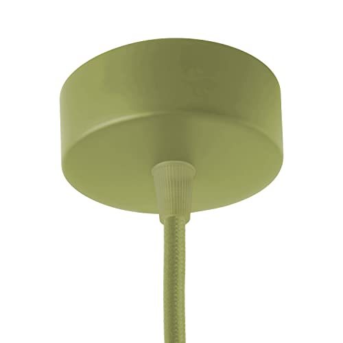 AMARCORDS - Baldachin aus Metall, Farbe PISTAZIE, Lampengehäuse komplett mit Kabelklemmenzubehör, Schrauben und Deckenhalterung. Durchmesser 77 mm, Höhe 26 mm von AMARCORDS