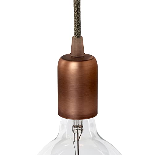 AMARCORDS - Lampenfassung E27 Vintage Retro Edison Metall für Pendelleuchte. Ausführung im Industriestil BRONZE von AMARCORDS