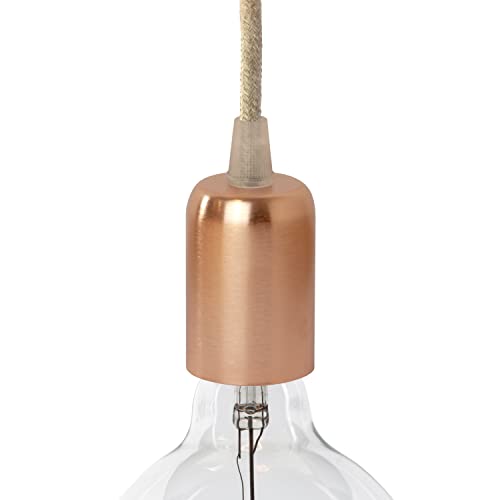 AMARCORDS - Lampenfassung E27 Vintage Retro Edison Metall für Pendelleuchte. Ausführung im Industriestil KUPFER von AMARCORDS