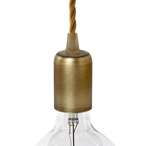 AMARCORDS - Lampenfassung E27 Vintage Retro Edison Metall für Pendelleuchte. Ausführung im Industriestil MESSING von AMARCORDS