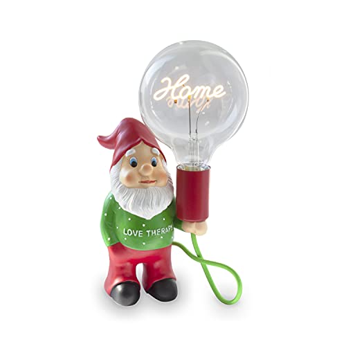 AMARCORDS - Liebenetherapie-Nanetto-Tischlampe mit schriftlicher Glühlampe und Varialuce. Abat Jour dimmbar mit 1,5 m Kabel- und Dimmerschalter von AMARCORDS
