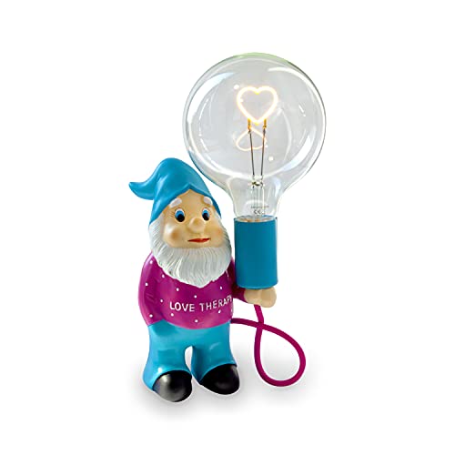 AMARCORDS - Lovherapy Nanetto Tischlampe mit Herz- und Varioluce Design Glühlampe. Abat Jour dimmbar mit 1,5 m Kabel- und Dimmerschalter von AMARCORDS