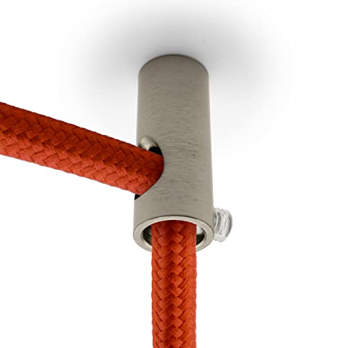 AMARCORDS - 2 Aluminium Deckenpins vertikale Dezentralisatoren und Kabelschellen mit sichtbarer Kabelverstellung Für vertikale Drop-Down-Lampen und -Abhängungen. Farbe NICKEL AMARCORDS - 2 Aluminium Deckenpins vertikale Dezentralisatoren und Kabelschellen mit sichtbarer Kabelverstellung Für vertikale Drop-Down-Lampen und -Abhängungen. Farbe NICKEL von AMARCORDS