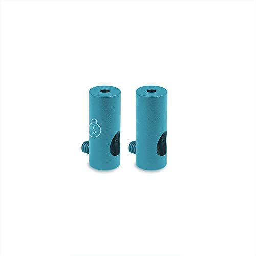 AMARCORDS - 2 Aluminium Deckenpins vertikale Dezentralisatoren und Kabelschellen mit sichtbarer Kabelverstellung Für vertikale Drop-Down-Lampen und -Abhängungen. Farbe PETROLEUM von AMARCORDS
