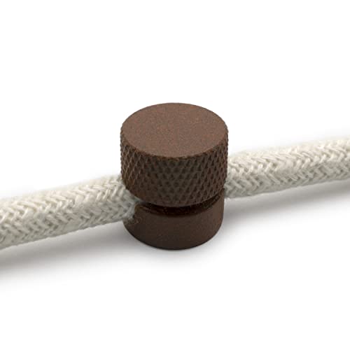 AMARCORDS - 4 Aluminium Deckenpins mit sichtbarer Kabelanpassung. Deckenbefestigung für Lampen und Aufhängungen. Farbe CORTEN von AMARCORDS