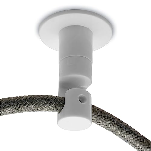 AMARCORDS – 5 Deckenpins für Lampen und Aufhängungen. Vertikaler herunterklappbarer Deckenhaken mit sichtbarer Kabelverstellung – Elektrokabel-Dezentralisierung in der Farbe WEISS AMARCORDS – 5 Deckenpins für Lampen und Aufhängungen. Vertikaler herunterklappbarer Deckenhaken mit sichtbarer Kabelverstellung – Elektrokabel-Dezentralisierung in der Farbe WEISS von AMARCORDS