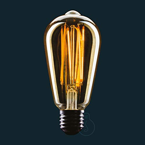AMARCORDS - Glühbirne Led dimmbar, Vertikales Filament, 2000K warmes Licht, Bernsteinfarbenes Glas Edison-Typ, E27, 4 W AMARCORDS - Glühbirne Led dimmbar, Vertikales Filament, 2000K warmes Licht, Bernsteinfarbenes Glas Edison-Typ, E27, 4 W von AMARCORDS