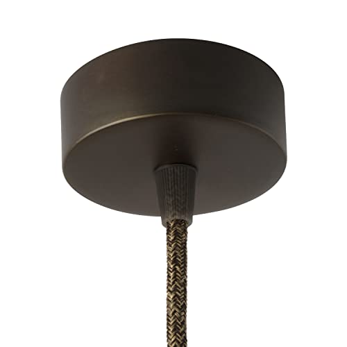 AMARCORDS - Baldachin aus Metall, Farbe GLÄNZEND, Lampengehäuse komplett mit Kabelklemmenzubehör, Schrauben und Deckenhalterung. Durchmesser 77 mm, Höhe 26 mm von AMARCORDS
