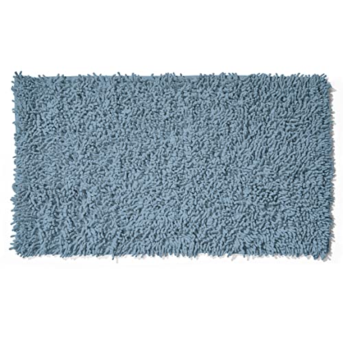 AMARE Duschvorleger Wolkentraum aus Baumwolle 75 x 45 cm, Blau von AMARE
