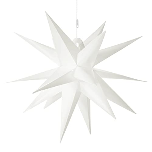 AMARE LED 3D Außenstern XXL Weiß ca. 100 x 100 x 100 cm (B x H x T), für den Innen- und Außenbereich, mit Timer, 100 cm - Netzbetrieb, 9700-1005-101, XXL Stern 100 cm von AMARE