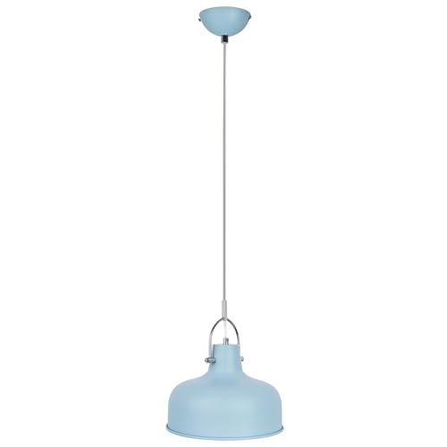 AMARE LED Pendelleuchte H: 19 cm, H: max. 150, D: 27 cm (ohne Leuchtmittel 1 x E27, max. 40 W), Blau von AMARE