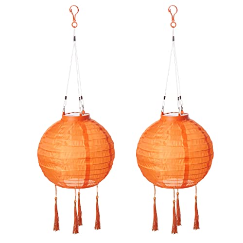 AMARE Solar Lampion 2er Set rund mit Quasten orange Ø ca. 20 cm mit 1 warmweißen LED AMARE Solar Lampion 2er Set rund mit Quasten orange Ø ca. 20 cm mit 1 warmweißen LED von WELFE