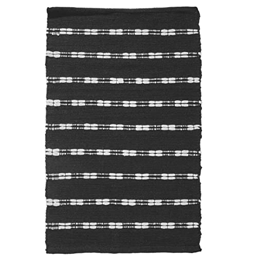 AMARE Teppich Baumwolle 60x90cm schwarz/weiß von AMARE