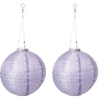 Solar Lampion XXL 2er Set rund lilaØ ca. 30 cm mit 1 warmweißen LED Solar Lampion XXL 2er Set rund lilaØ ca. 30 cm mit 1 warmweißen LED von AMARE