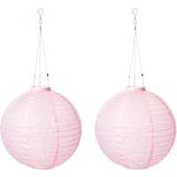 Solar Lampion XXL 2er Set rund pinkØ ca. 30 cm mit 1 warmweißen LED Solar Lampion XXL 2er Set rund pinkØ ca. 30 cm mit 1 warmweißen LED von AMARE