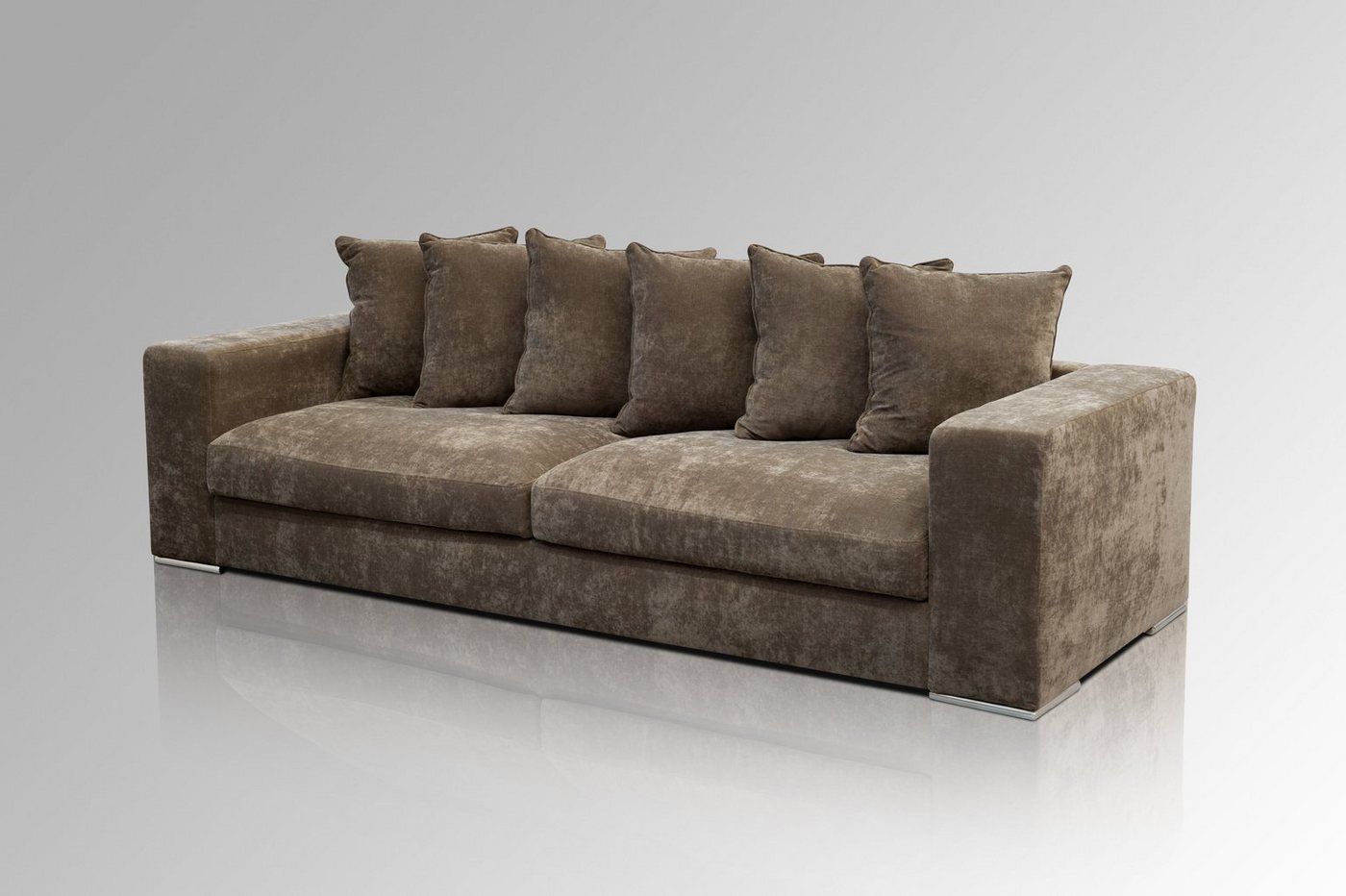 AMARIS Elements Sofa Samt Sofa 'Monroe' 4 Sitzer XL Big Sofa Wohnzimmer Couch in 4 Größen, Made in Europe von AMARIS Elements