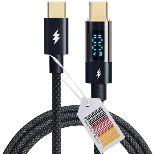 AMATHINGS 100W USB C auf USB C Kabel, 1,2 M 5A Schnellladekabel Ladekabel PD QC5.0 mit LED Display, Kompatibel mit iPhone 15 16 Pro Max MacBook Pro Air iPad Pro Air Galaxy S23 S22 Pixel Switch AMATHINGS 100W USB C auf USB C Kabel, 1,2 M 5A Schnellladekabel Ladekabel PD QC5.0 mit LED Display, Kompatibel mit iPhone 15 16 Pro Max MacBook Pro Air iPad Pro Air Galaxy S23 S22 Pixel Switch von AMATHINGS