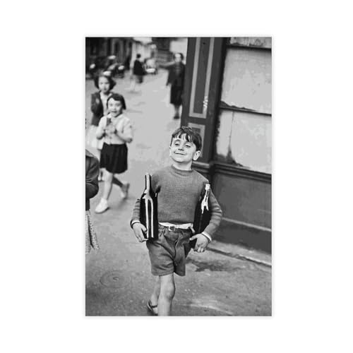 AMATWI Robert Doisneau Poster auf Leinwand, Wandkunst, Dekordruck, Gemälde für Wohnzimmer, Schlafzimmer, Dekoration, ungerahmt, 40 x 60 cm von AMATWI