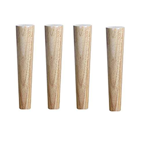 4 Stück Massivholz-Möbelbeine, Ersatz-Möbelbeine, verwendet für DIY-Sofa, Couchtisch, Bett, Küchenmöbelbeine, 5 cm, 10 cm, 12 cm, 15 cm, 18 cm, 20 cm, 25 cm, natürliche Holzfarbe (12c (A 18 cm/7,09 von AMAXRcsy