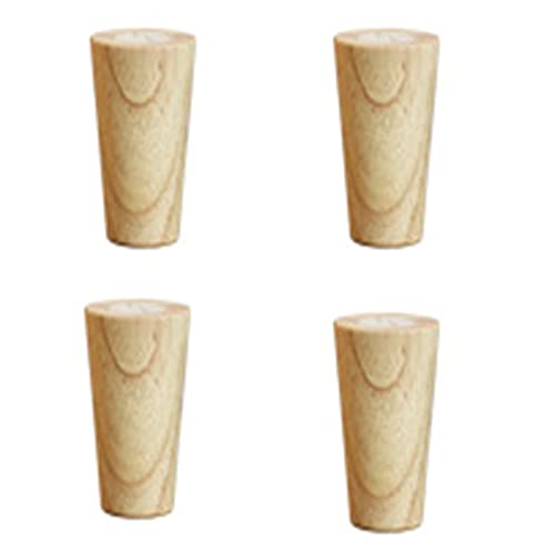 4 Stück Massivholz-Möbelbeine, Ersatz-Möbelbeine, verwendet für DIY-Sofa, Couchtisch, Bett, Küchenmöbelbeine, 5 cm, 10 cm, 12 cm, 15 cm, 18 cm, 20 cm, 25 cm, natürliche Holzfarbe (12c (A 5 cm/1,97) von AMAXRcsy