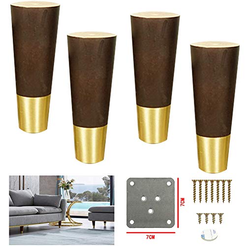 AMAZOM 9,05 Zoll Holzmöbel Beine Ersatz Sofa Beine 4Er Pack Für Couchfüße Kommode Schrank DIY Möbel Mit Vorgebohrten Bolzen,21cm von AMAZOM
